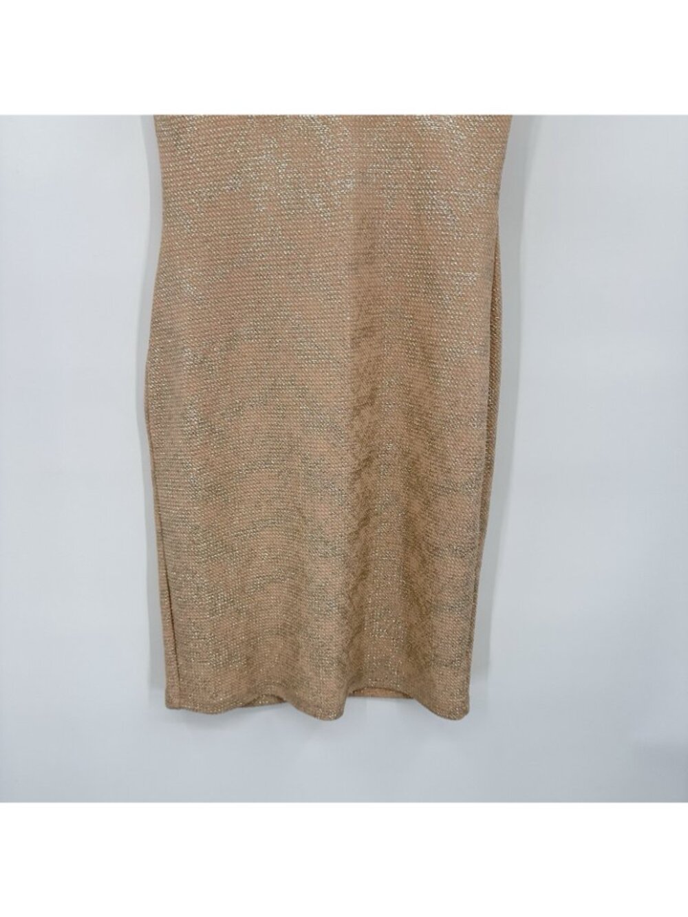 Y2K CHARLOTTE RUSSE gold metallic halter dress MEDIUM bodycon club 2000s party - Picture 6 of 11